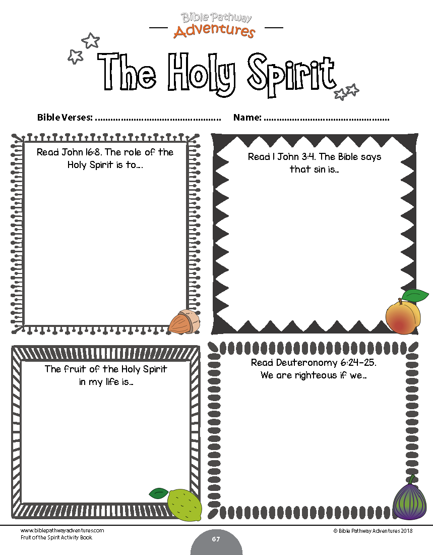 Fruit Of The Spirit Coloring Activity Book Sunday School 