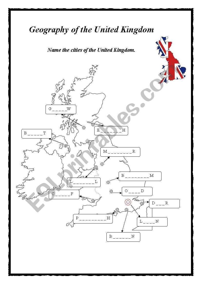 Geography Of The UK ESL Worksheet By Athink
