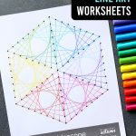 Geometric Line Art Worksheets Easy Art Project For Kids