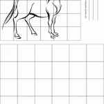 Grid Sketch Horse Standing BW 999p Gif 658 999 Art