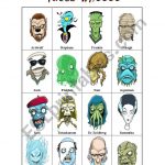 Halloween Guess Who ESL Worksheet By Gushy