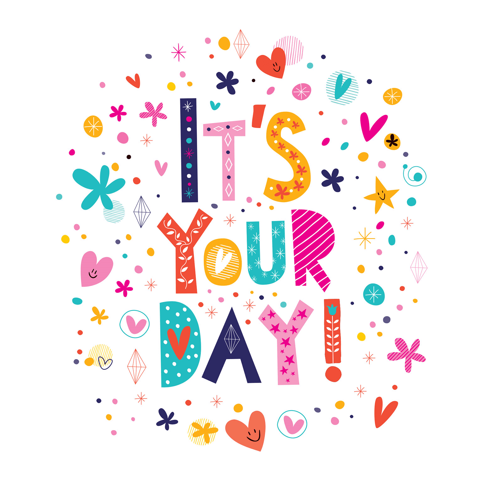 Happy Letters Free Printable Birthday Card Greetings 