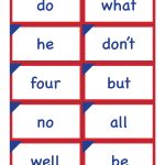 Kindergarten Sight Word Flash Cards Free Printable A