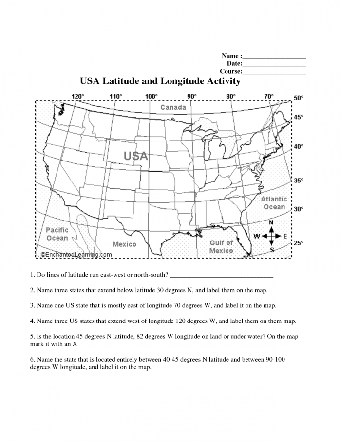 Longitude And Latitude Coordinates Worksheets 99Worksheets