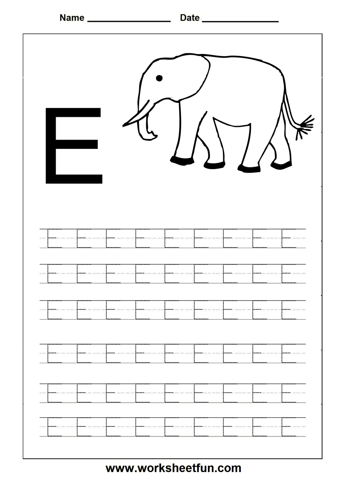 Loving These Free Letter Tracing Printables Letter E 
