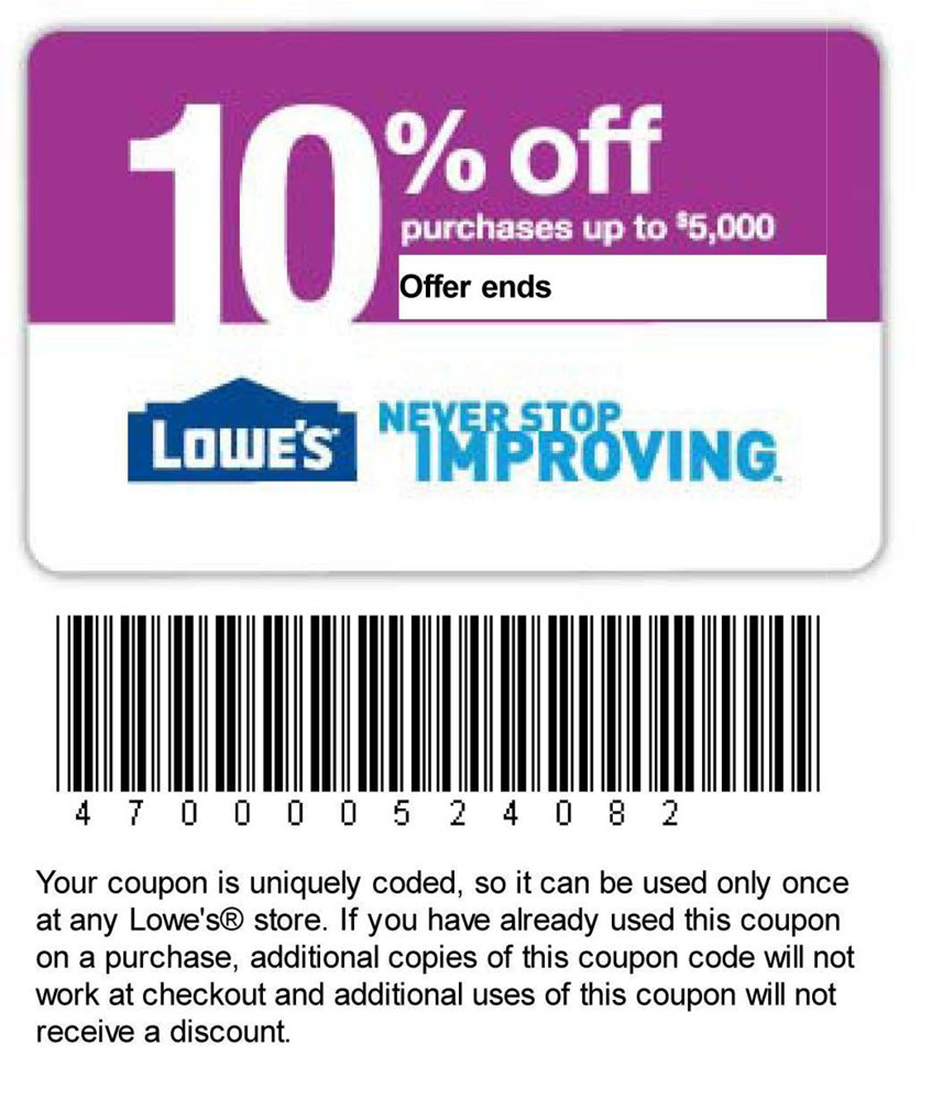 Lowes 20 Off 100 Printable 1Coupon 10 Seconds 
