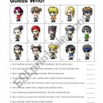 Maple Story Guess Who ESL Worksheet By Mwilsonsix