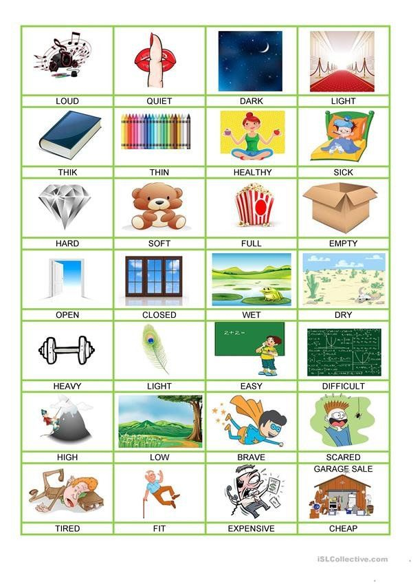 Memory Exercises For Adults Printable Adjectives Memory 