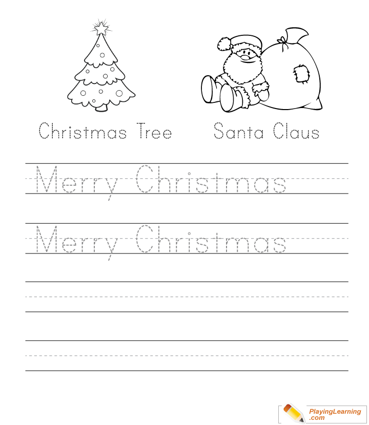 Merry Christmas Writing Worksheet 02 Free Merry 
