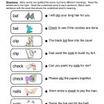 Multiple Meaning Worksheet 2 Matching