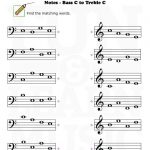 Music Worksheets Notes BassClef TrebleClef BC TC 002