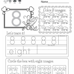 Number Eight Worksheet Free Kindergarten Math Worksheet