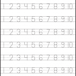 Number Tracing 1 10 Worksheet FREE Printable