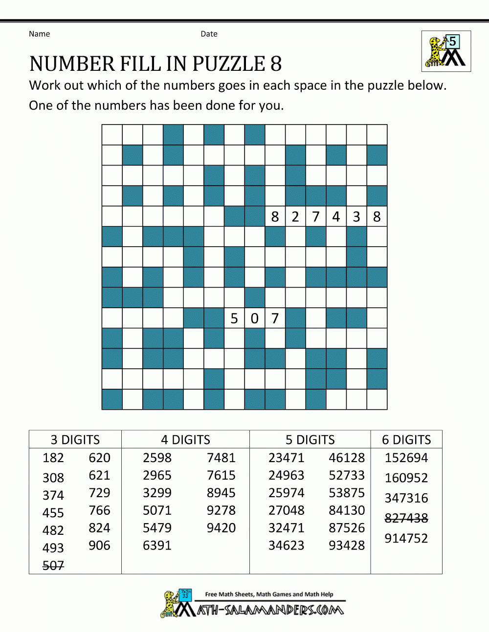 Numbers 1 10 Word Search Puzzle Number Words