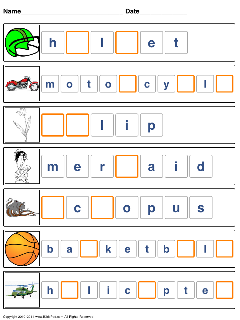Photos Spelling Out Words Free Printable Spelling 