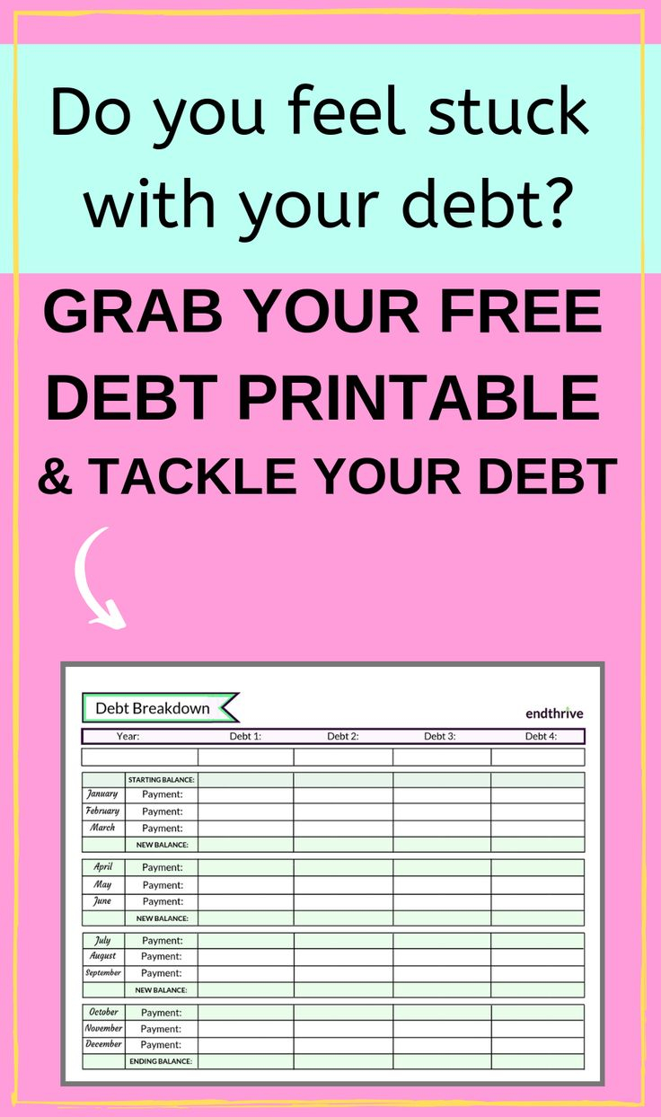 Pin On Debt Payoff Printables