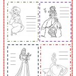 Princesses Colors Worksheet Free ESL Printable