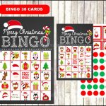 Printable 20 Christmas Bingo Cards Printable Christmas
