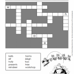 Printable Christmas Crossword Puzzle A To Z Teacher  From Super Teacher Worksheets Christmas Crossword