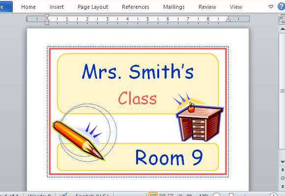 Printable Classroom Sign Maker Templates For Word