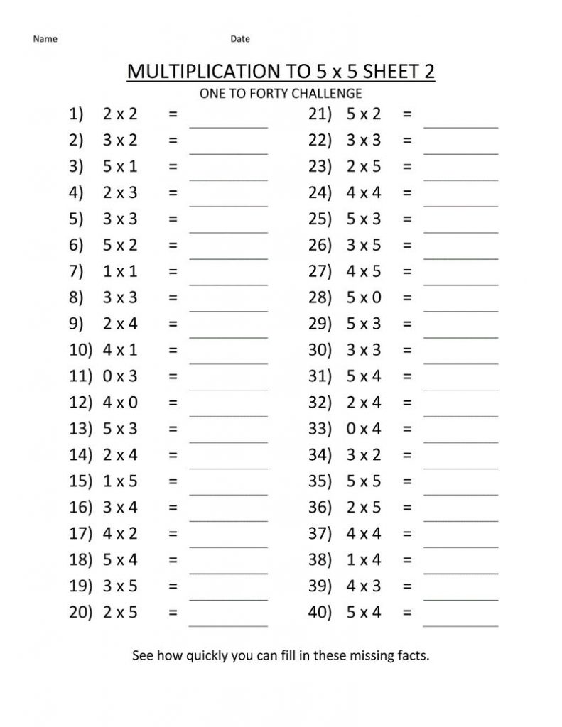 Printable Multiplication Worksheets 2nd Grade Coloring