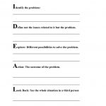 Problem Solving Skills Worksheet For Adults Mental