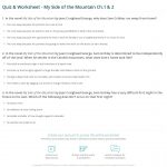 Quiz Worksheet My Side Of The Mountain Ch 1 2