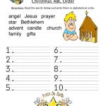 Resources Holidays Christmas Worksheets Christmas  From Free Christmas Abc Order Worksheets
