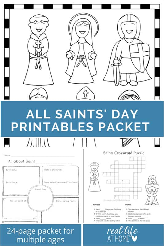 Saints Printables And Worksheet Packet All Saints Day 