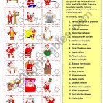 Santas Christmas Routine Third Person Practice ESL  From Santa's Christmas Route Worksheet
