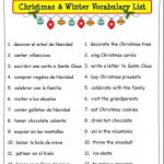 Spanish Christmas Activities Spanish Nouns And Verbs  From Christmas Words In Spanish Worksheet