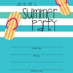 Summer Party Invitation Free Printable Short Stop Designs