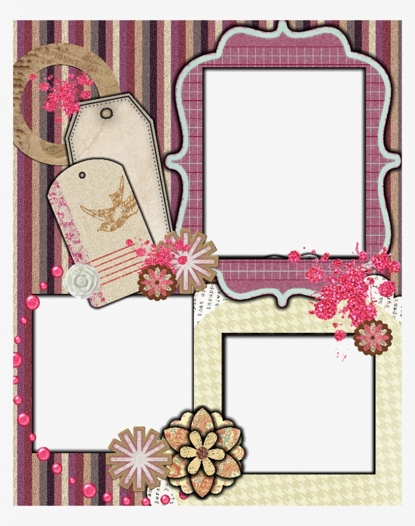 Sweetly Scrapped Free Scrapbook Layout Template