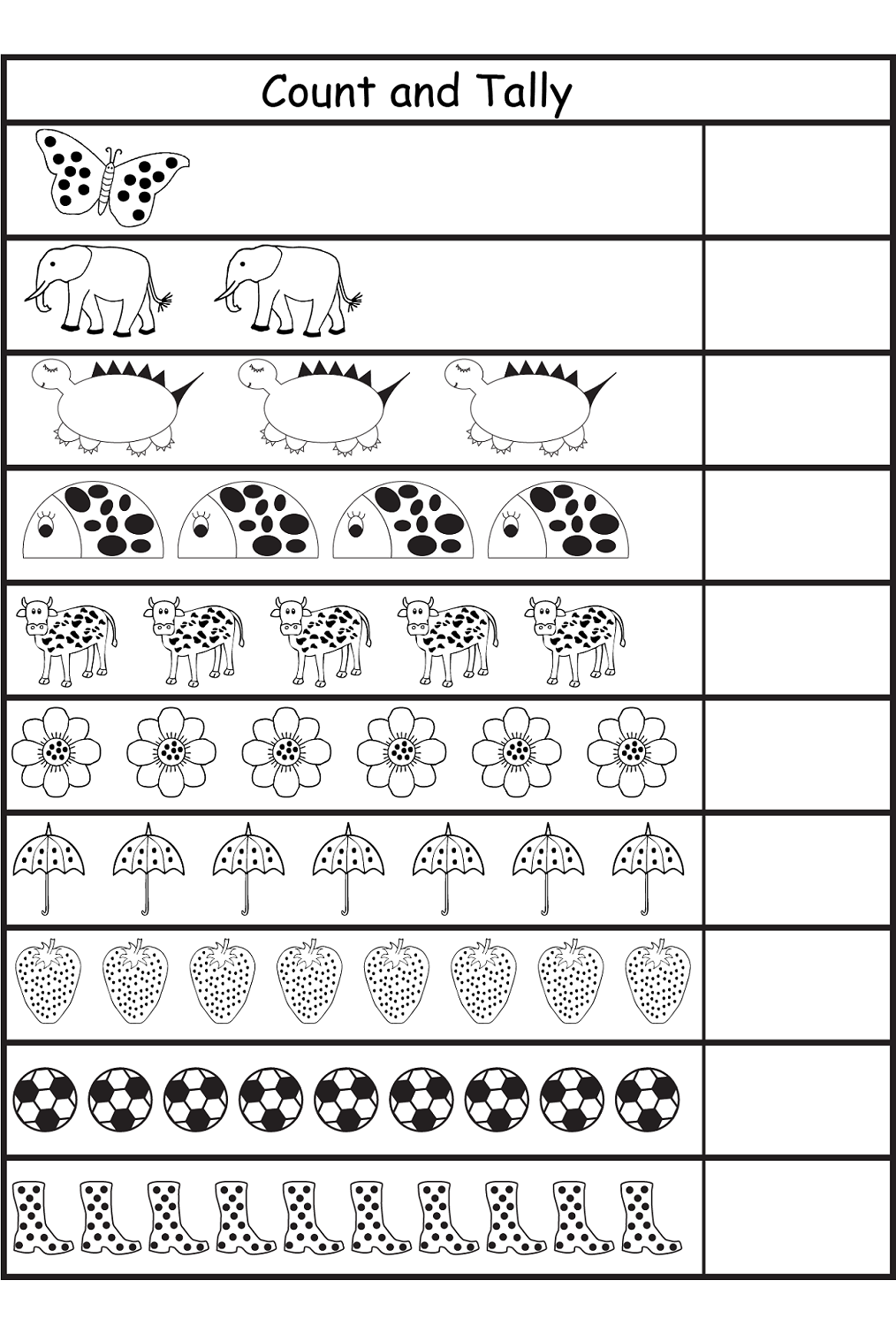 Tally Chart Worksheets Kids Learning Activity Kids 