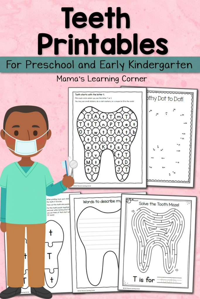 Teeth Printables For Preschool And Kindergarten Mamas