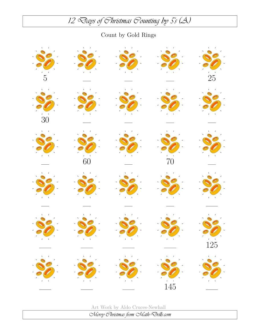 The 12 Days Of Christmas Counting By Gold Rings A Math