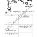 The Giving Tree Worksheet ESL Worksheet By Chburger
