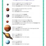 The Planets Comparative Superlative Solar System