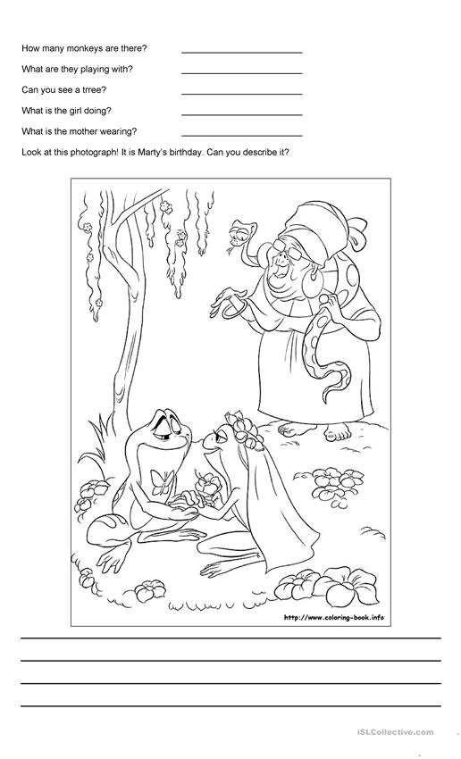 The Princess And The Frog Worksheet Free ESL Printable