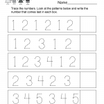 This Is A Number Patterns Worksheet Kids Can Trace The