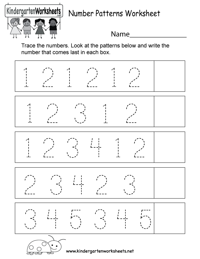 This Is A Number Patterns Worksheet Kids Can Trace The 