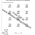 Three Digit Addition And Subtraction Worksheets From The