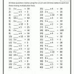 Times Tables Worksheets From Mathsalamanders Numbers