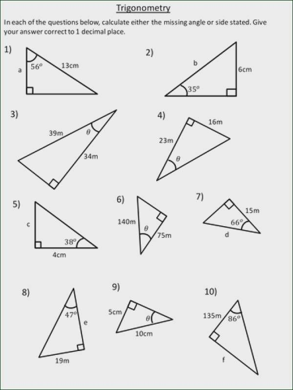 Trig Ratios Worksheet Free Sure Trigonometry Worksheets