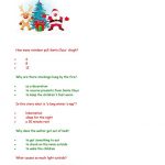 Twas The Night Before Christmas Comprehension Questions  From Twas The Night Before Christmas Worksheet