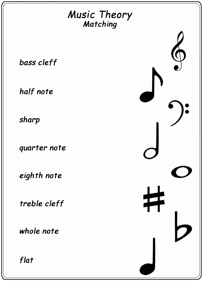 Worksheets Music Theory Worksheets Music Theory Music