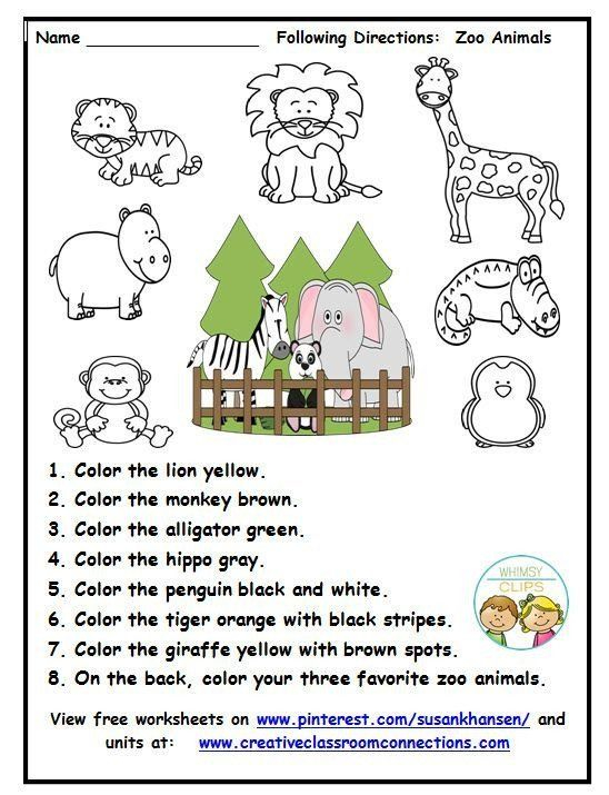 Zoo Worksheets For Kindergarten This Zoo Worksheet 