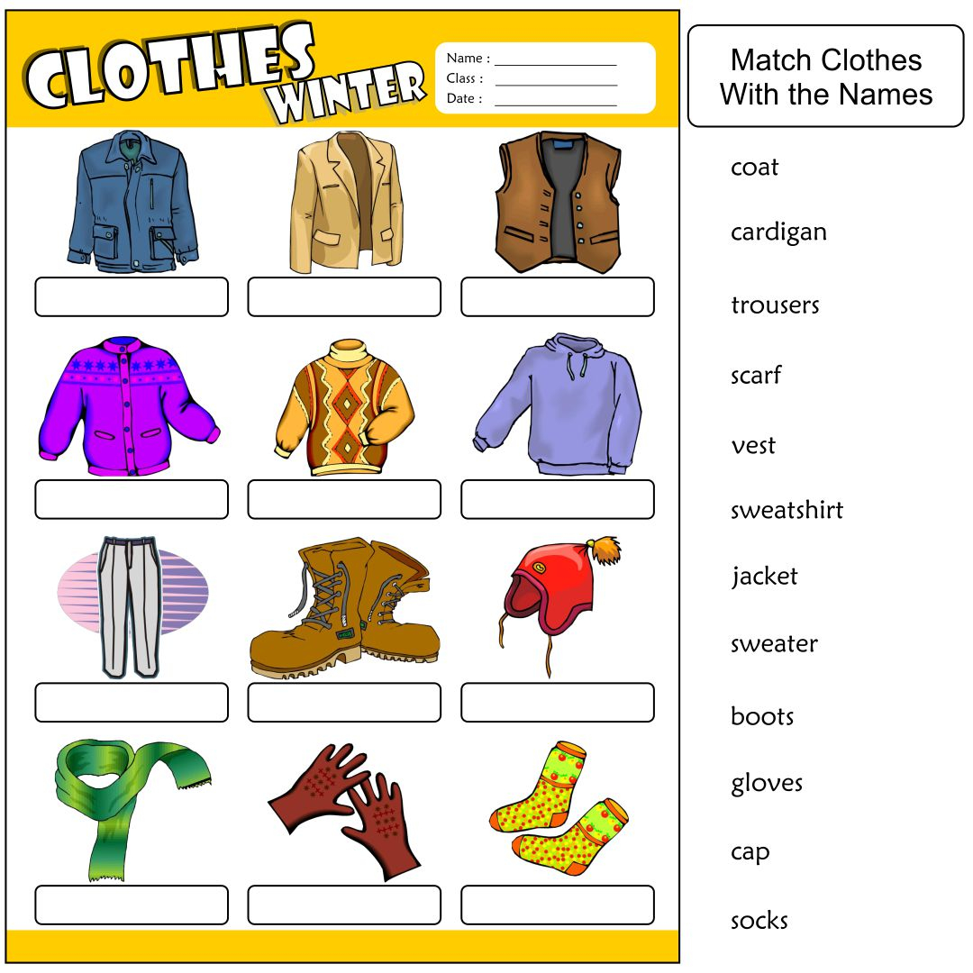 10 Best Clothing Printable Worksheets For Preschoolers 