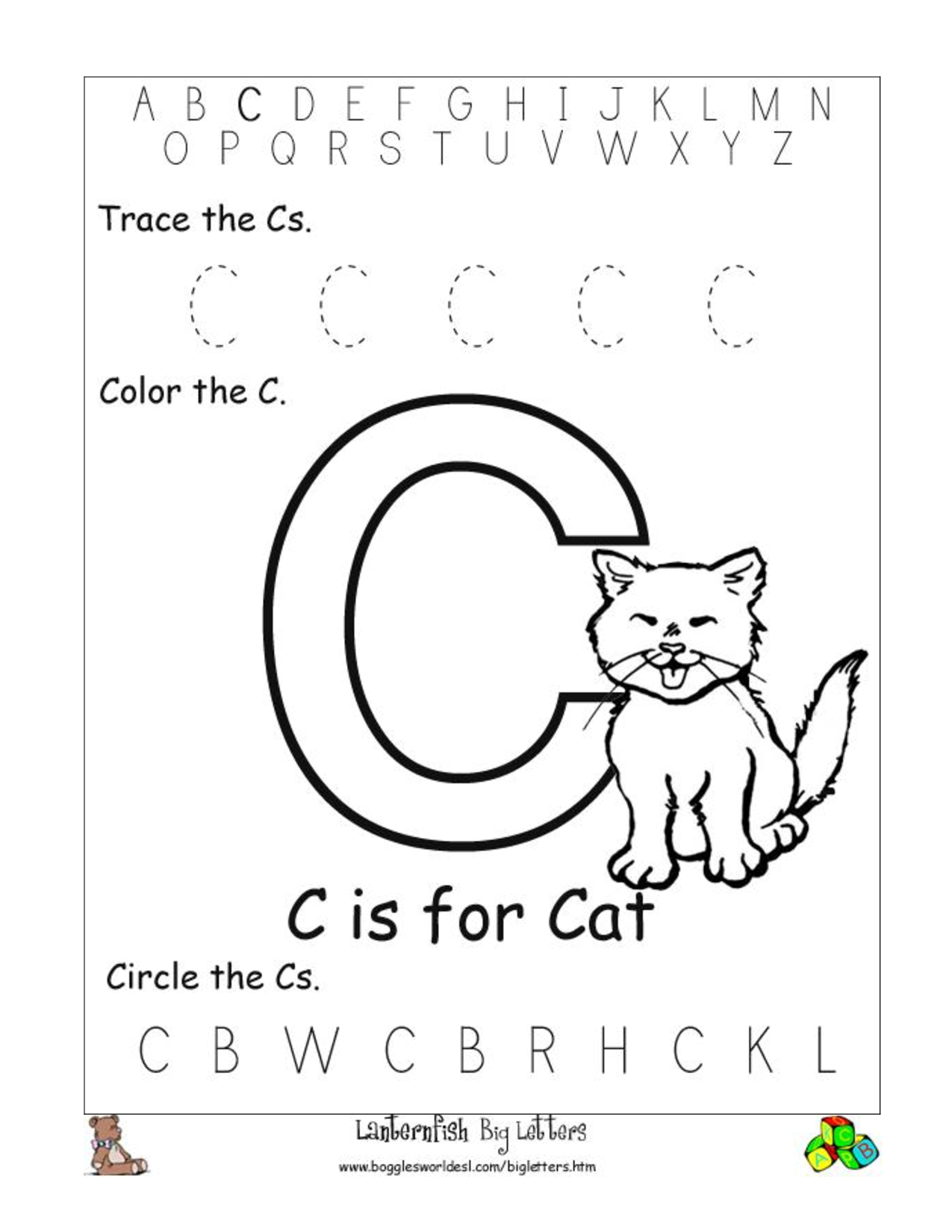 10 Best Images Of Circle The Letter Worksheets For 