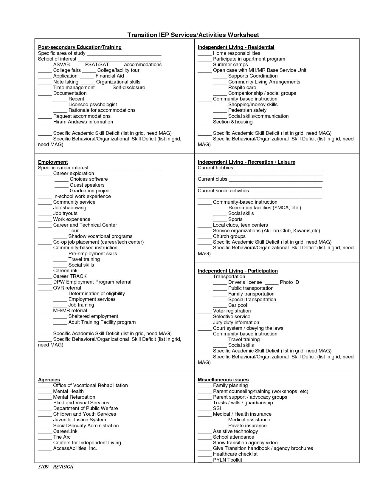 10 Best Images Of Daily Living Skills Worksheets 